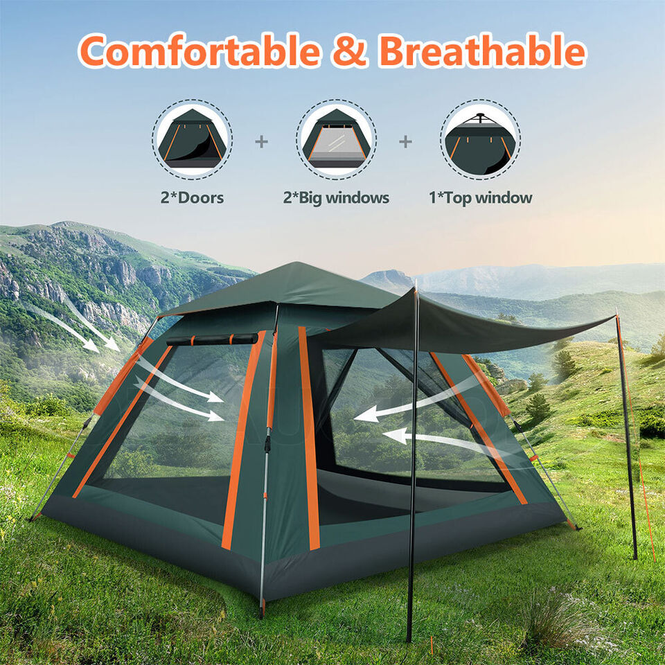 5 Persons Auto Pop up Camping Tent