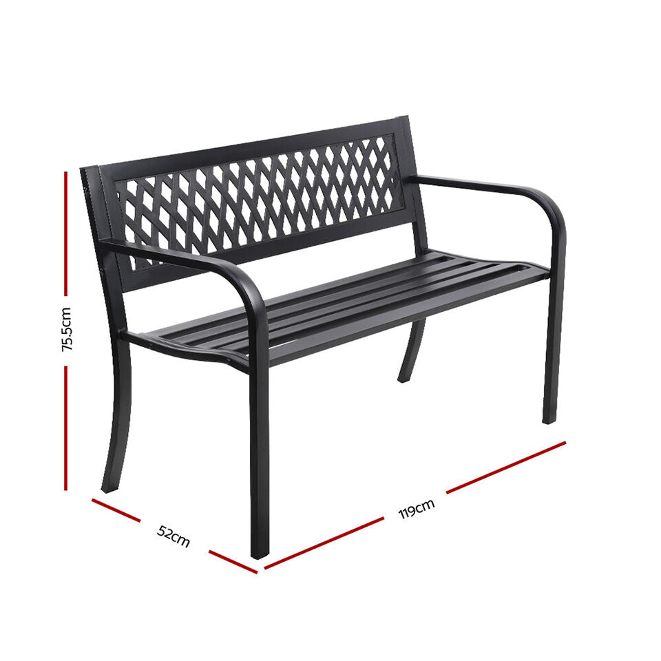 Outdoor Garden Steel Bench