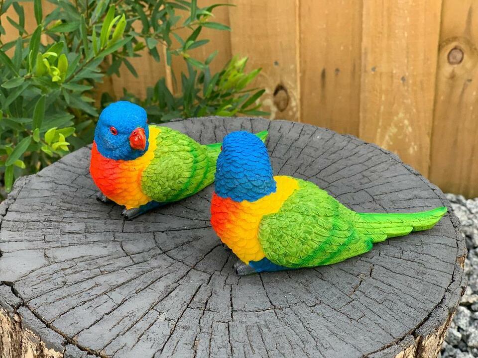 Rainbow Birds Figurine Ornament