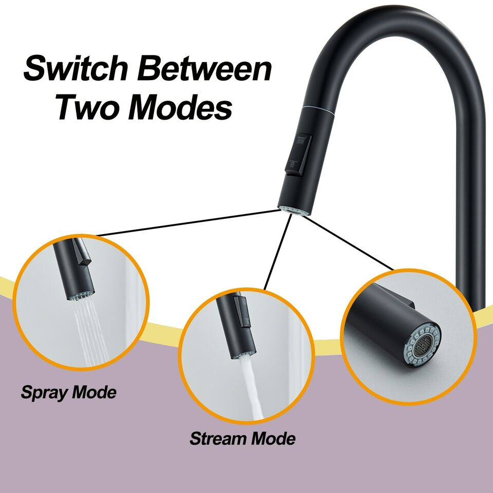 360° Pull Out 2-Mode Spray Sink Faucet