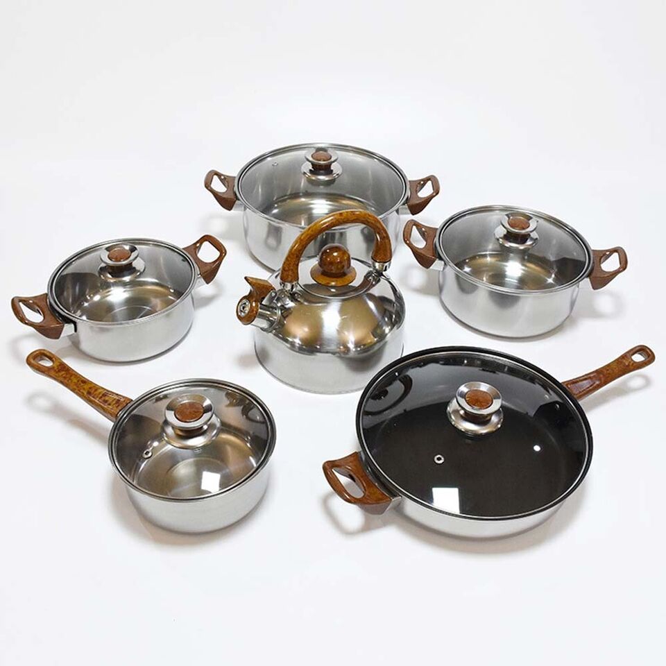 12pcs Stainless Steel Cookware Set