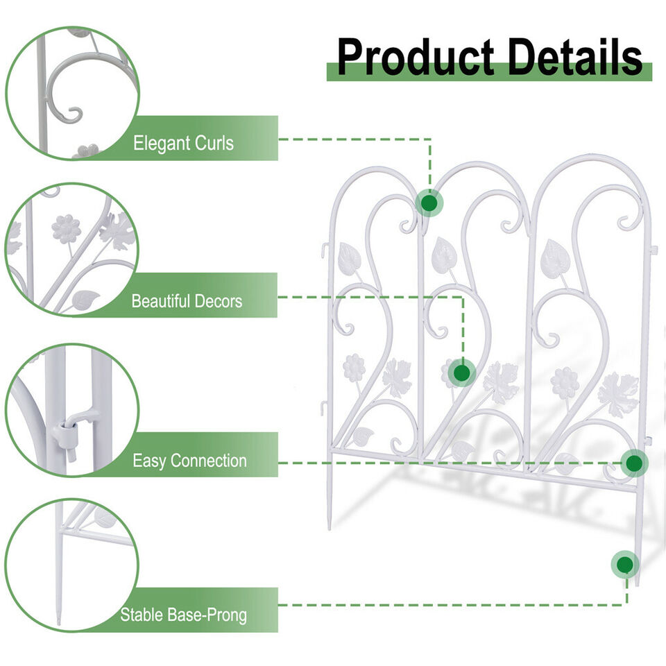 5PCS Decorative Garden Fence