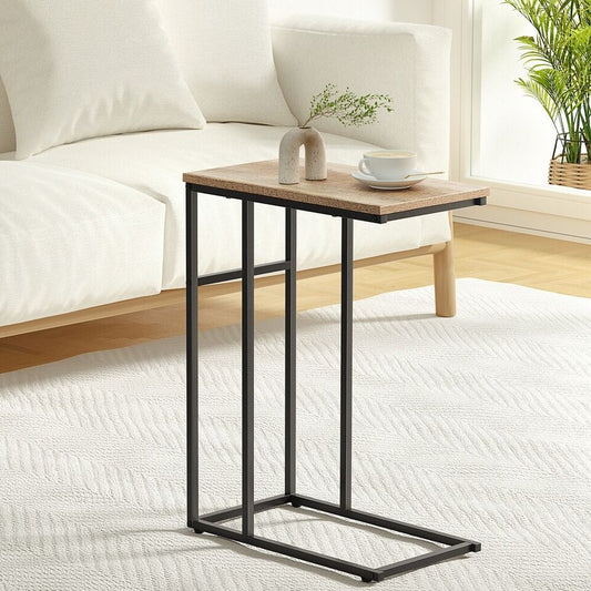 Wooden Metal Frame Side Table