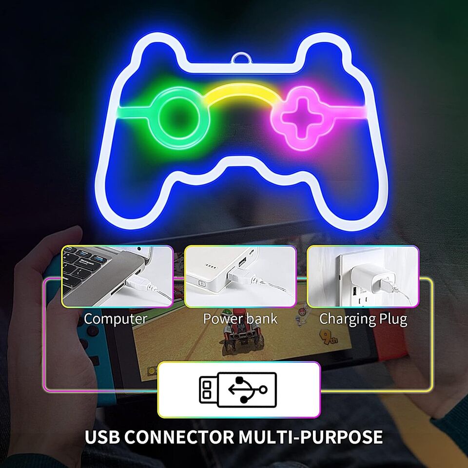 Gamepad Shape Led Neon Light