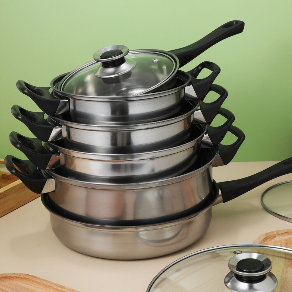 12 Pcs Stainless Steel Cookware Set