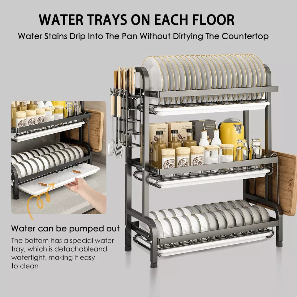 3 Tier Kitchen Dish Rack