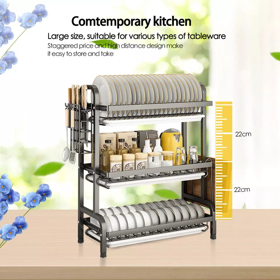 3 Tier Kitchen Dish Rack