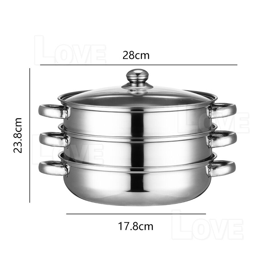 3 Tier Stainless Steel Steamer