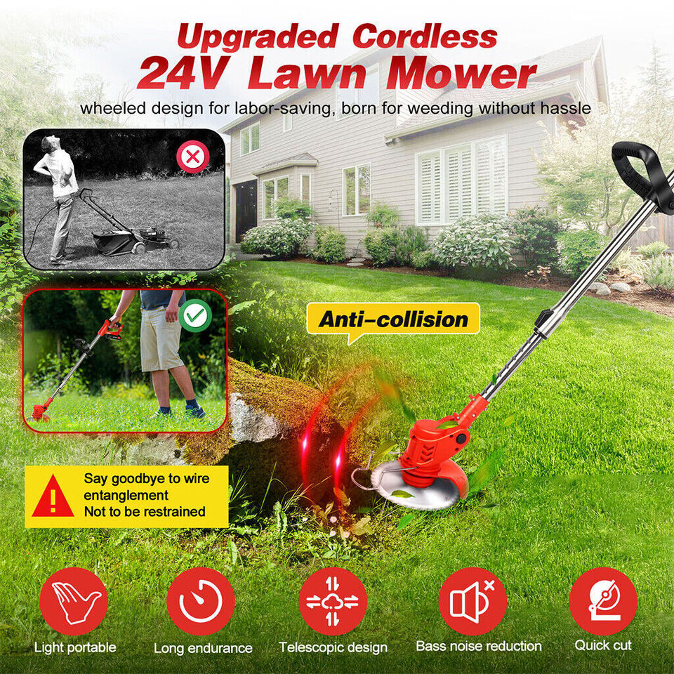 Cordless Electric Grass String Trimmer