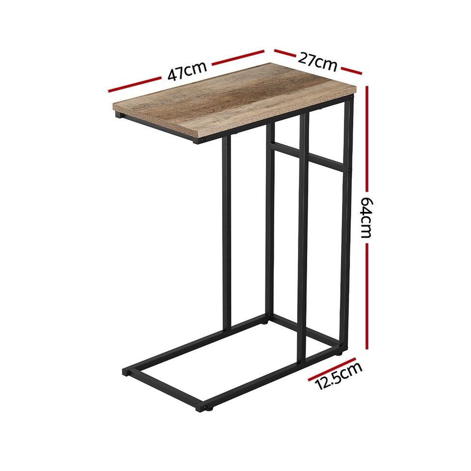 Wooden Metal Frame Side Table