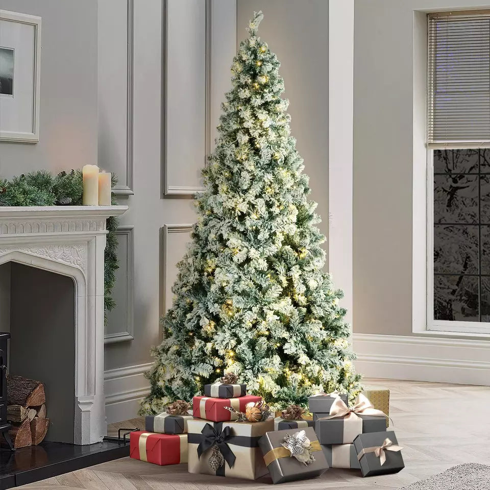 2.1M 7FT White Snow Flocked Christmas Tree