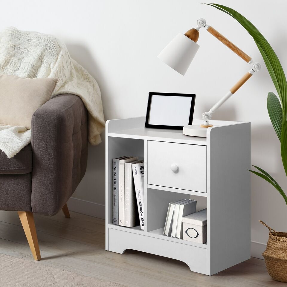 White Bedside Table