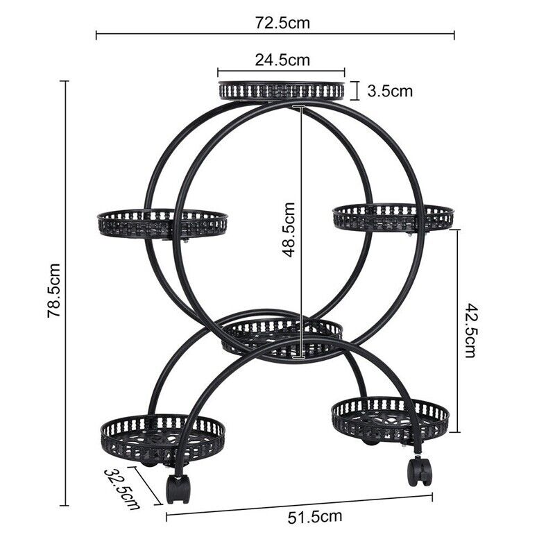 4 Layer 6 Pots Metal Plant Stand