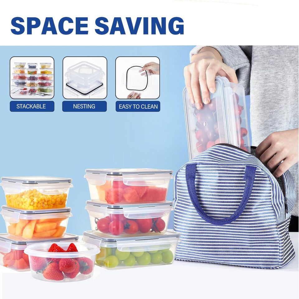 24 PCs Food Storage Container Set