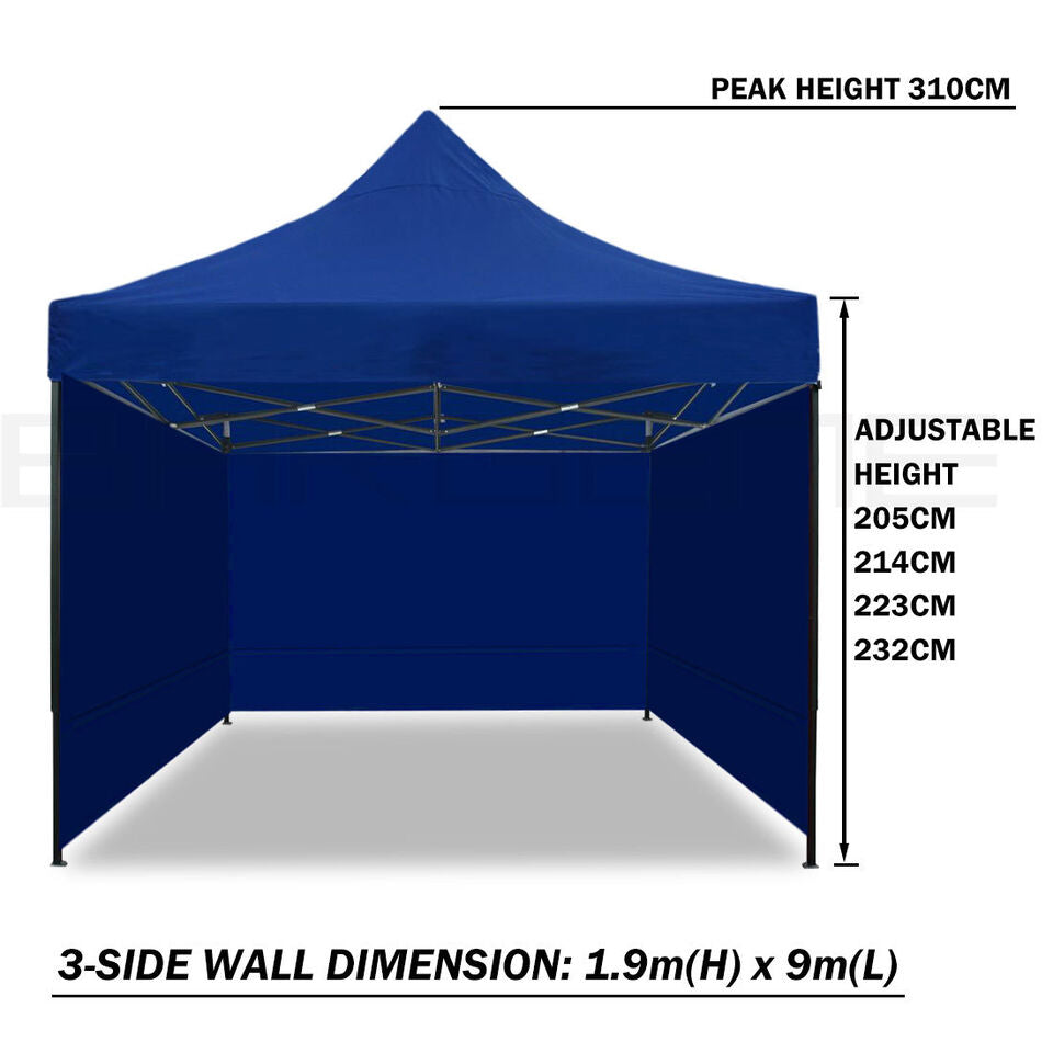 3x3m Blue Pop Up Gazebo