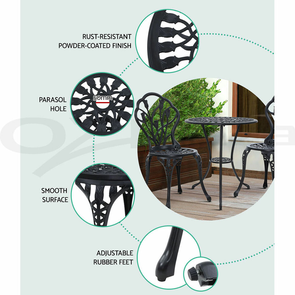 3 Pcs Garden Bistro Set