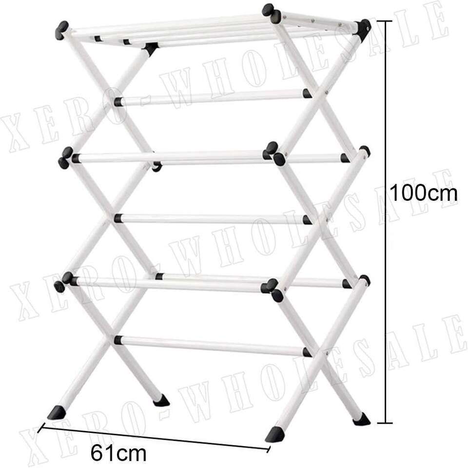 3 Tiers Foldable Clothes Horse Airer Drying Rack