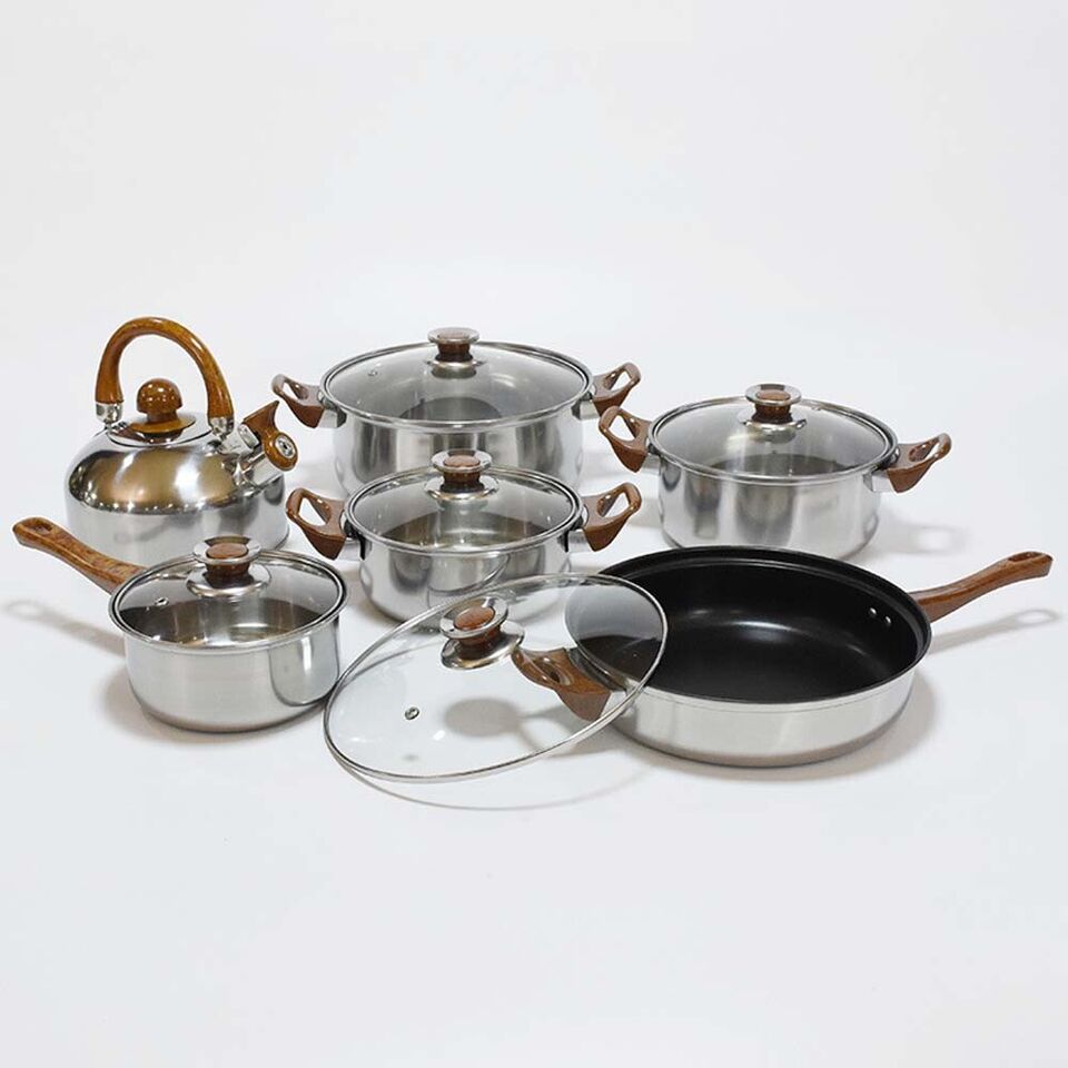 12pcs Stainless Steel Cookware Set