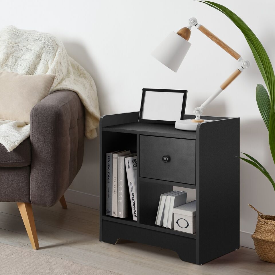 Black Bedside Table