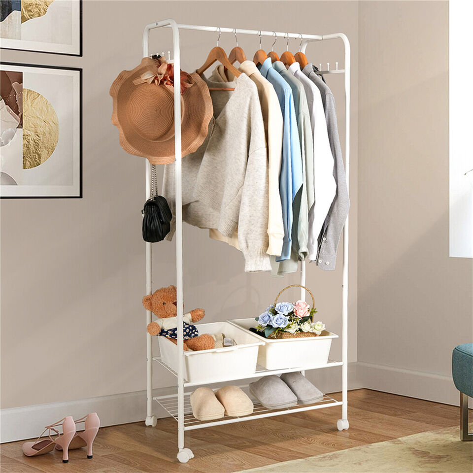 Rolling Garment Rail Rack