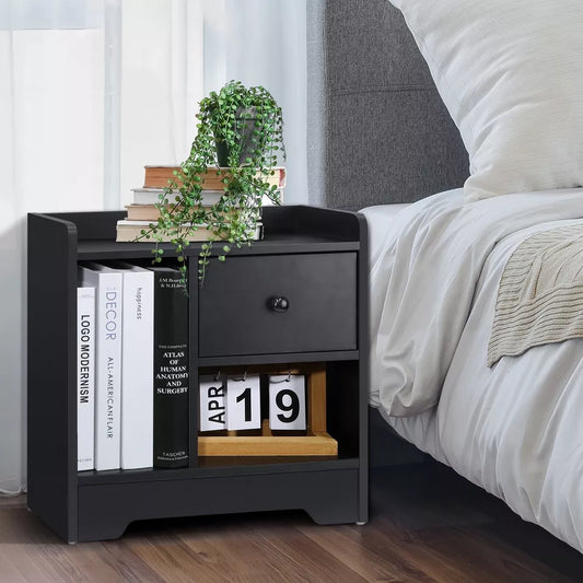 Black Bedside Table