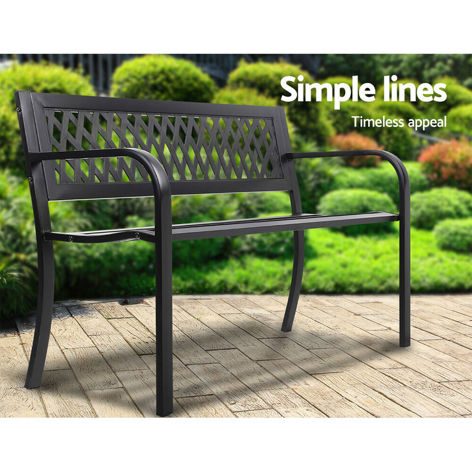 Outdoor Garden Steel Bench